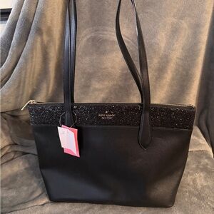 Kate Spade Black and Glitter Tote Bag